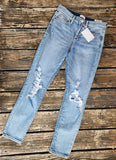 Sneak Peek Mid-Rise Distressed Denim