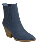 Navy Faux Suede River Bootie