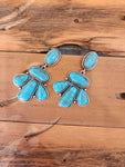 Turquoise Medallion Post Earring