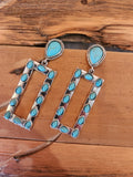 Turquoise Sqaure Post Earring
