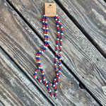 Beaded  Layering Red, White, Blue