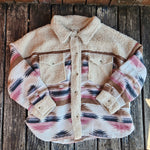 Plus Sherpa Aztec Shacket