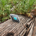 Turquoise Diamond Shape Ring