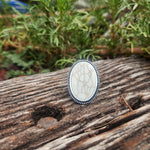 Round White Stone Ring