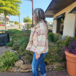 Pink Plaid Sherpa Jacket