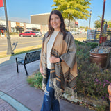 Aztec Poncho Gray Mix