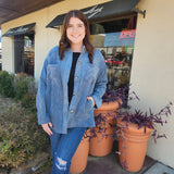 Dusty Blue  Short Corduroy Jacket