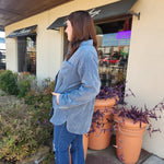 Dusty Blue  Short Corduroy Jacket