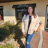 Beige Short Corduroy Jacket