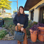 Black Embossed Western Purse Tote