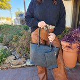 Black Embossed Western Purse Tote