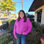 Bright Purple Wide Band Sweater