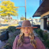 Tan Western Cross Weave Felt Hat