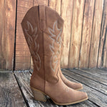 Tall Tan Western Stitch Creek Boot