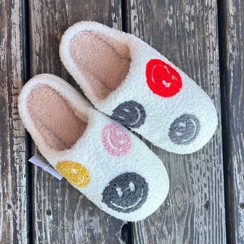 Multi Color Smiley Slipper