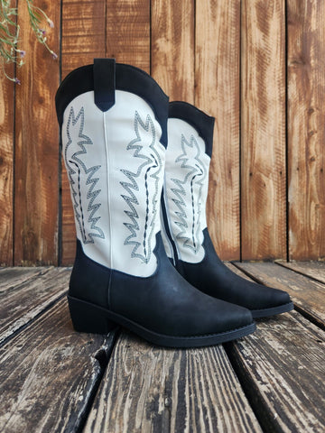Black/White Pendry Western Boot