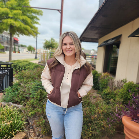 Chocolate Puffer Vest