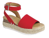 Red Sensational Platform Sandal