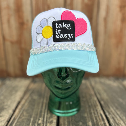 Take It Easy Blue Trucker Hat