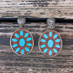 Leather & Turquoise Dangle Earring