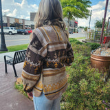 Mustard Mix Aztec Shacket