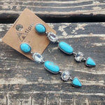 Turquoise & Jewel Dangle Earring