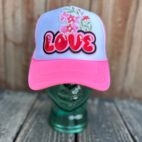 Love Pink Trucker Hat