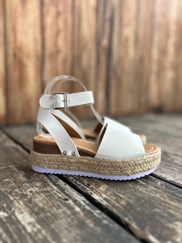 White Sensational Platform Sandal