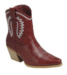 Red Western Stitch Creek Bootie