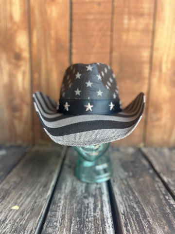 Black Stars & Stripes Banded Cowboy Hat