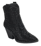 Black Sparkle River Bootie