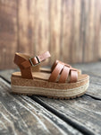Cognac Tabata Platform Sandal