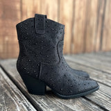 Black Sparkle River Bootie