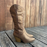 Brown Tall Sparkle Western Boot