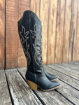 Black Tall Western River Boot